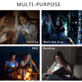 Miniatyrbilde 7 av 7: Oppladbar boklampe 4 LED nakkelampe, leselys for lesing i