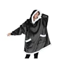 Miniatyrbild 1 av 5: Ny stil lat pullover pyjamas dam termisk kläder sherpa TV filt kram stil hoodie tillverkare kallt väder kläder black