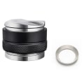 Miniatyrbilde 1 av 5: Dobbel kaffemåler Kaffe trakt ring Pulver ring, Espresso Kaffe Press Sølv Tamper Kaffe Tilbehør(S)