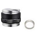 Miniatyrbillede 1 af 5: Dobbelt kaffemåler kaffetragt ring pulver ring, espressokaffe press sølv tamper kaffeartikler (S)