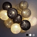 Miniatyrbillede 1 af 5: Bomuldsbold Fe Lys - 3m 20 LED Bold Fe Lys til Indendørs Nattelys