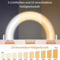 Miniatyrbilde 3 av 5: Ringlys for bærbar PC videokonferanselys, LED-ringlys med stativ og