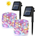 Pikkukuva 1 / 7: 2 kappaletta aurinkokäyttöisiä keijufiguureja ulkokäyttöön, 10 m 120 LED värikkäät jouluvalot