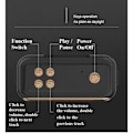 Miniatyrbillede 4 af 5: Kort Radio Trådløs Retro Bærbar Bærbar Bluetooth Højttaler (Blå),