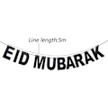 Miniatyrbilde 2 av 5: 4-delt Eid Mubarak bannersett, gullglitrende Eid-banner og månestjerner