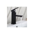 Miniatyrbillede 3 af 5: Bassin mixer 304 rustfrit stål sort bassin mixer varmt og koldt justerbar