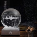 Miniatyrbilde 4 av 8: Sol system krystallkule 80mm solsystem med berøringssensor LED lysbase