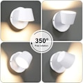 Miniatyrbillede 3 af 6: Moderne LED væglampe læsevæglampe 350° roterende LED væglampe i