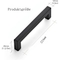 Miniatyrbild 2 av 5: 10-pack möbelhandtag, fyrkantiga handtag i svart
