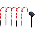 Miniatyrbillede 5 af 8: Solcelledrevne LED-haveplugter i slikkepind-design, sæt med 5 (LED-slikkepinde)