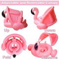 Miniatyrbild 2 av 7: Flamingo badring, flamingo uppblåsbar badring, baby badring