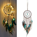 Miniatyrbillede 1 af 6: Drømmefanger Lys Håndlavede Fjer Blomster Drømmefanger DIY Dreamcatcher