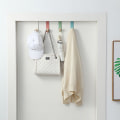 Miniatyrbillede 3 af 5: Rustfrit ståldørskroge til garderobe uden boring (5 stk., hvid