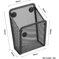 Miniatyrbillede 5 af 5: Magnetisk Penneholder 2 Rum Mesh Rustfrit Stål Rektangulær Penneholder Pakke med 2