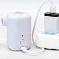 Miniatyrbillede 4 af 8: Ultra Mini Luftpumpe, Genopladelig, 4 Désen, Hvid