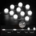 Miniatyrbillede 3 af 4: LED makeup-lys kosmetisk spejl lys Hollywood-stil spejl lys USB