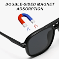 Miniatyrbillede 4 af 5: Magnetisk 5 stk. Polariseret Clip-on Solbriller Plast Stel