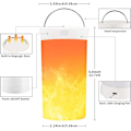 Miniatyrbillede 4 af 5: LED flammelampe, USB genopladelig flamme natlampe, vandtæt
