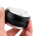 Miniatyrbilde 4 av 5: Dobbel kaffemåler Kaffe trakt ring Pulver ring, Espresso Kaffe Press Sølv Tamper Kaffe Tilbehør(S)