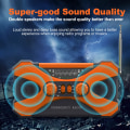 Miniatyrbild 3 av 7: 10000mAh solardriven nödradio med vev, med handvevsgenerering, ficklampa, USB-multifunktionsradio, orange orange