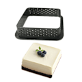 Miniatyrbillede 1 af 3: Plast Mousse Ring DIY Fransk Desserttærteform Tærtering Bageværktøj Kageform (Firkant)