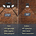 Miniatyrbild 3 av 8: Solcellslampor för utomhus med rörelsesensor Solcellslampor för utomhus LED