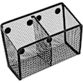 Miniatyrbillede 5 af 7: Magnetisk penneholder, 2 rum, mesh rustfrit stål, 2 rum