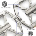 Miniatyrbilde 3 av 5: Sykkelpedaler med refleksstriper, 3 forseglede lagre, sklisikker CNC-aluminium