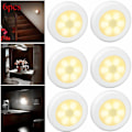 Miniatyrbild 4 av 4: 3-pack inomhus LED-rörelsesensorer, skåpsbelysning, batteridriven weißes Licht