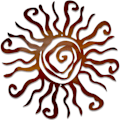 Miniatyrbilde 1 av 5: 1 stk Solgud Jern Ornament Dekorasjon Henger Sol Blomst Ring