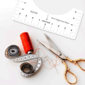 Miniatyrbilde 7 av 7: T-skjorte linjaler instruksjoner, rund hals T-skjorte guide linjal, linjaler for