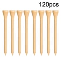 Miniatyrbilde 2 av 8: Golf tees bambus sett, 120 stk, tre farge, 83 mm