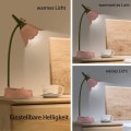 Miniatyrbillede 3 af 5: Pink skrivebordslampe til børn, kreativ genopladelig LED-skrivebordslampe