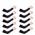 Miniatyrbillede 5 af 5: UV-beskyttende solbeskyttende armvarmere - Unisex, sort (10 par)