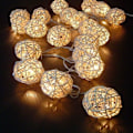 Pikkukuva 6 / 7: Rattan-keijut valot aurinko lämmin valkoinen, 20 LEDS 5M 8Modes ulkokeijut valot