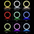 Miniatyrbillede 4 af 7: Ringlys til bærbar computer til videokonferencer, 8\" LED selfie ringlys med udtræk