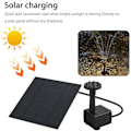 Miniatyrbilde 3 av 7: Solcelledrevet dam pumpe solfontene vannfunksjon dekorativ fontene fontene
