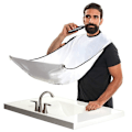 Miniatyrbild 3 av 6: Rakhyvelförkläde för män, skäggrakning, transparent sugkopp, rakhyvelförkläde, skäggtrimningsförkläde, skäggstylingförkläde White (transparent suction cup)
