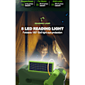 Miniatyrbild 5 av 5: 10000mAh solardriven nödradio med vev, med handvevsströmgenerering, ficklampa, USB-multifunktionsradio, grön green