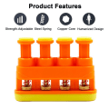 Miniatyrbilde 7 av 8: Finger trener ï¼?4 justerbare knapper ï¼? Fér gitarspiller, musiker, oransje