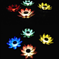 Miniatyrbillede 6 af 7: LED Solar Lotus Lampe 7 RGB Dam Lys Have Lamper Flydende Lotus