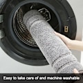 Pikkukuva 3 / 5: 2 kpl vaaleanharmaat kylpyhuoneen imukykyiset lattiamatot, wc-oven matot, wc-liukumattomat matot