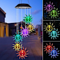 Miniatyrbild 8 av 8: Solcells LED Mobil Vindklocka Färgförändrande Solcellslampor Solcells Mobil