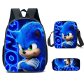Miniatyrbillede 2 af 3: Sonic studenter skole taske sonic tegneserie primær og sekundær skole taske børns rygsæk rygsæk-D6 Sonic 16- Rygsæk