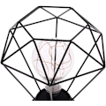 Miniatyrbilde 2 av 7: Metallbordlampe, SUAVER Diamantformet nattbordslampe