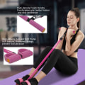 Miniatyrbilde 3 av 6: Abdominal Trainer Upgrade 3 Tubes Pedal Resistance Band Elastic Sit-up Pull Rope rosa