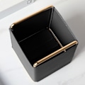 Miniatyrbillede 3 af 5: Læder penneholder, penneholder og arrangør til Essential i sort