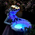 Miniatyrbillede 1 af 5: Havefigurer til haven - solcelledrevet havefigur med lys - stor solcellelampe - havefe