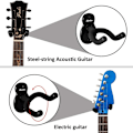 Miniatyrbild 2 av 6: Gitarrväggfäste, 2-pack Moodve gitarrformad metall svart gitarrkrok stativ för