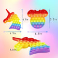Miniatyrbild 2 av 5: Paket med Pop Bubble Push Fidget, Popits Poppit Popper Poppit